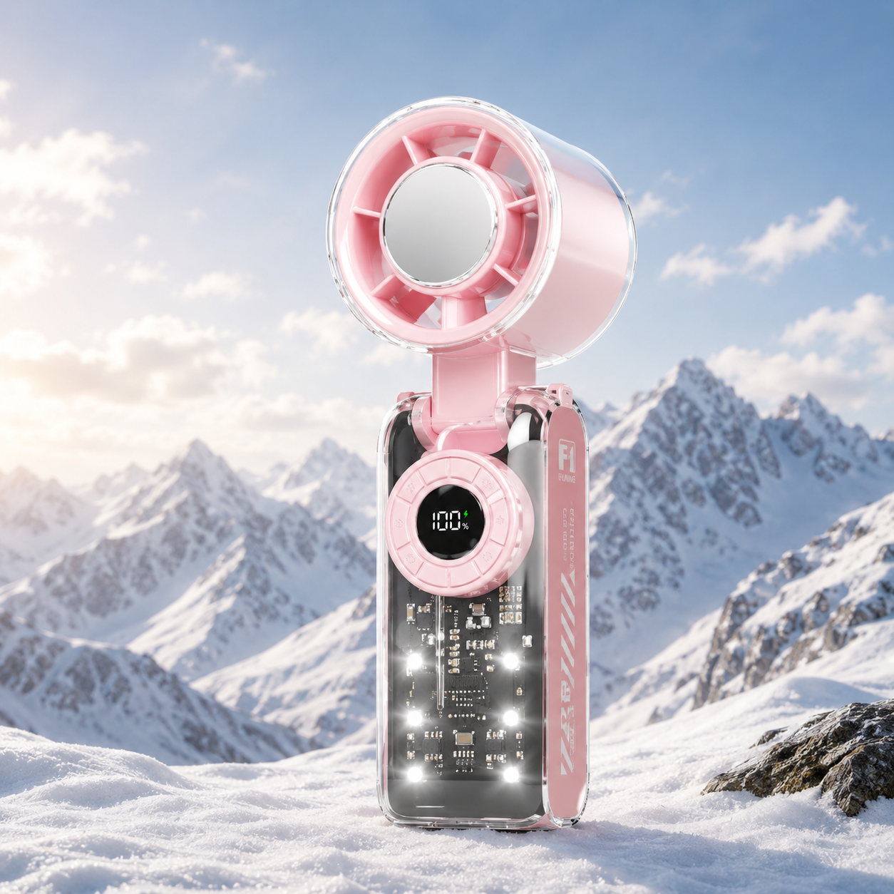 TurboCool™ Ultra-Light Handheld Fan (3000mAh Instant Cooling)